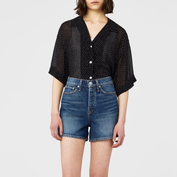 rag & bone Pants - Rag & Bone Maya High-Rise Shorty Short in Charlock Blue, size 26